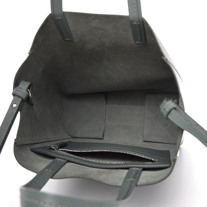 Celine Grained Calfskin Small Vertical Cabas Green 5 of 9