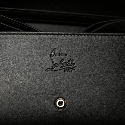 Christian Louboutin Calfskin Macaron Spiked Flap Wallet Black 6 of 7