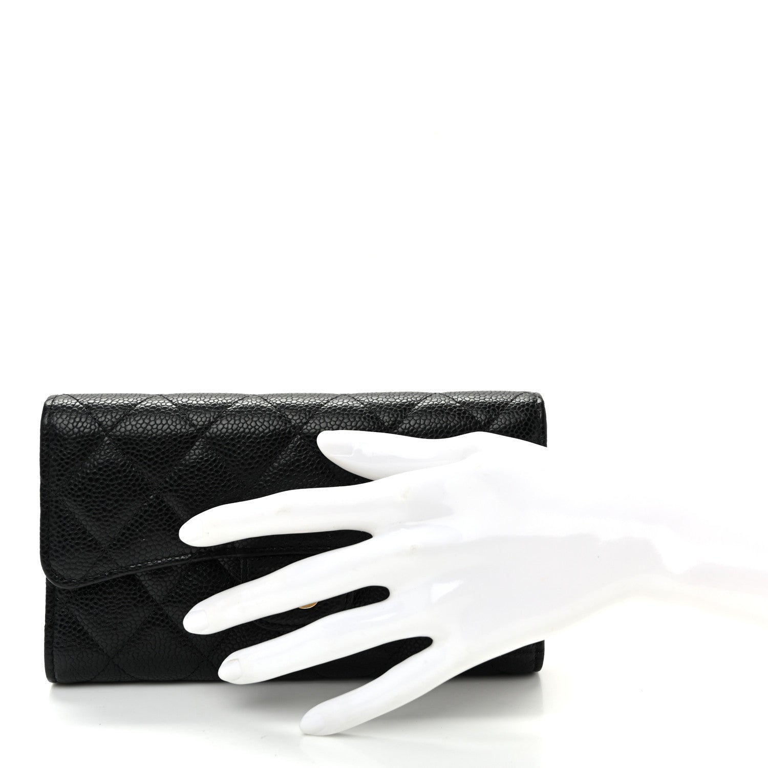 Chanel Caviar Quilted Large Flap Wallet Black 2 of 12