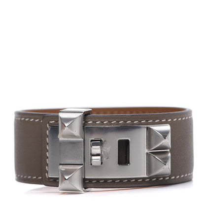 Hermes Swift Collier de Chien CDC 24 Bracelet T3 Etoupe 1 of 7