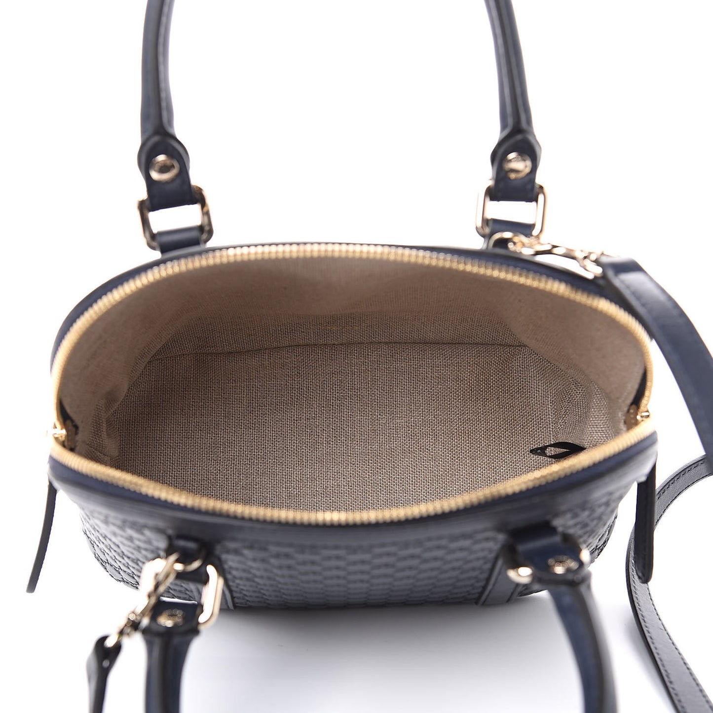 Soft Microguccissima Mini Dome Bag Blue