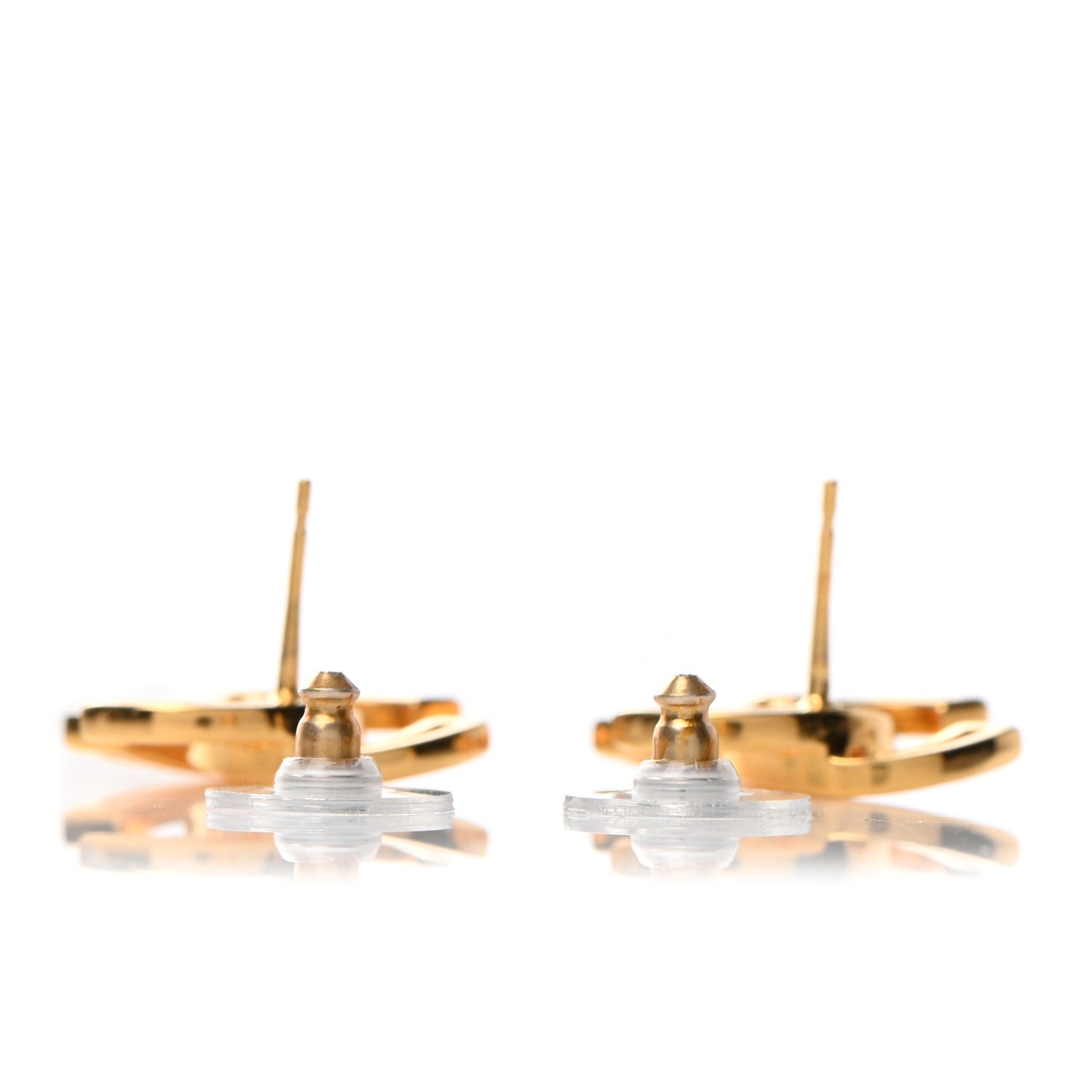 Metal Obazine CC Earrings Gold