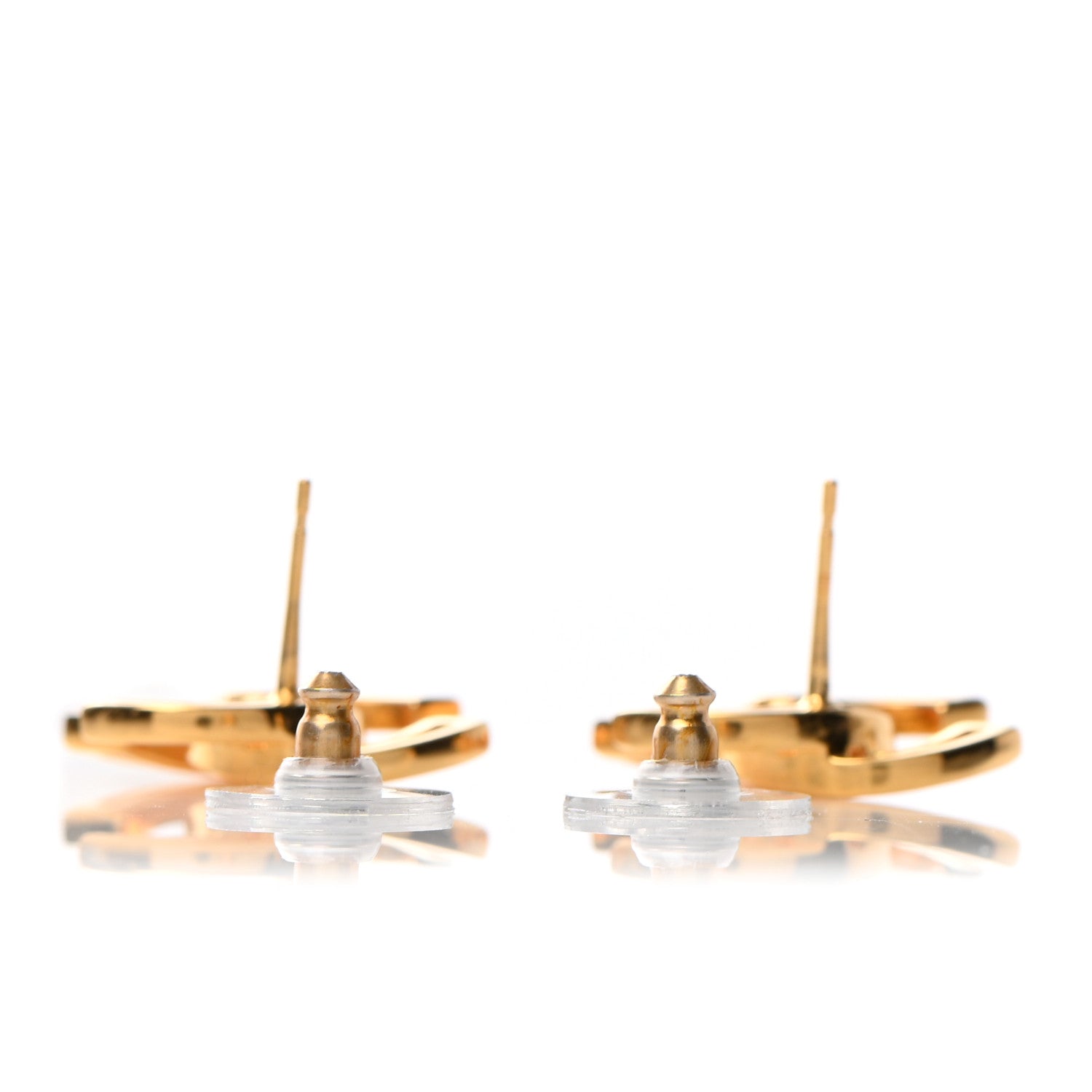 Chanel Metal Obazine CC Earrings Gold 3 of 4