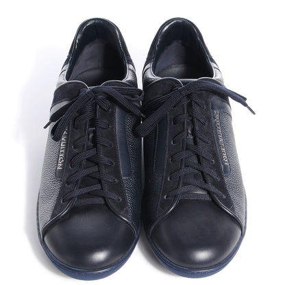 Louis Vuitton Grained Leather Twister Sneakers 38.5 Navy 2 of 7