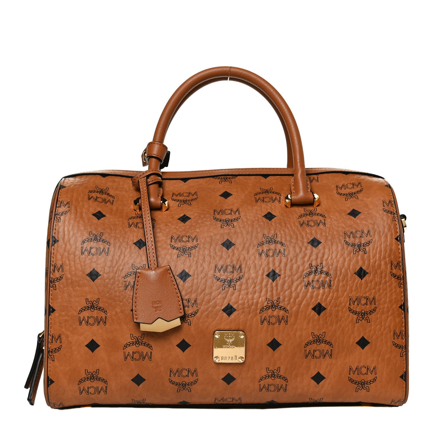 Visetos Medium Boston Bag Cognac