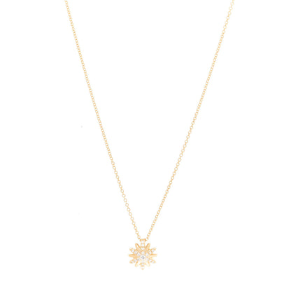 David Yurman 18K Yellow Gold Diamond Petite Starburst Pendant Necklace 1 of 4
