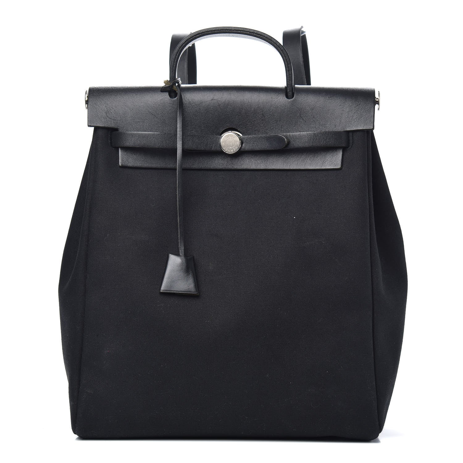 Hermes Toile Vache Calfskin Herbag 39 MM Black 1 of 12