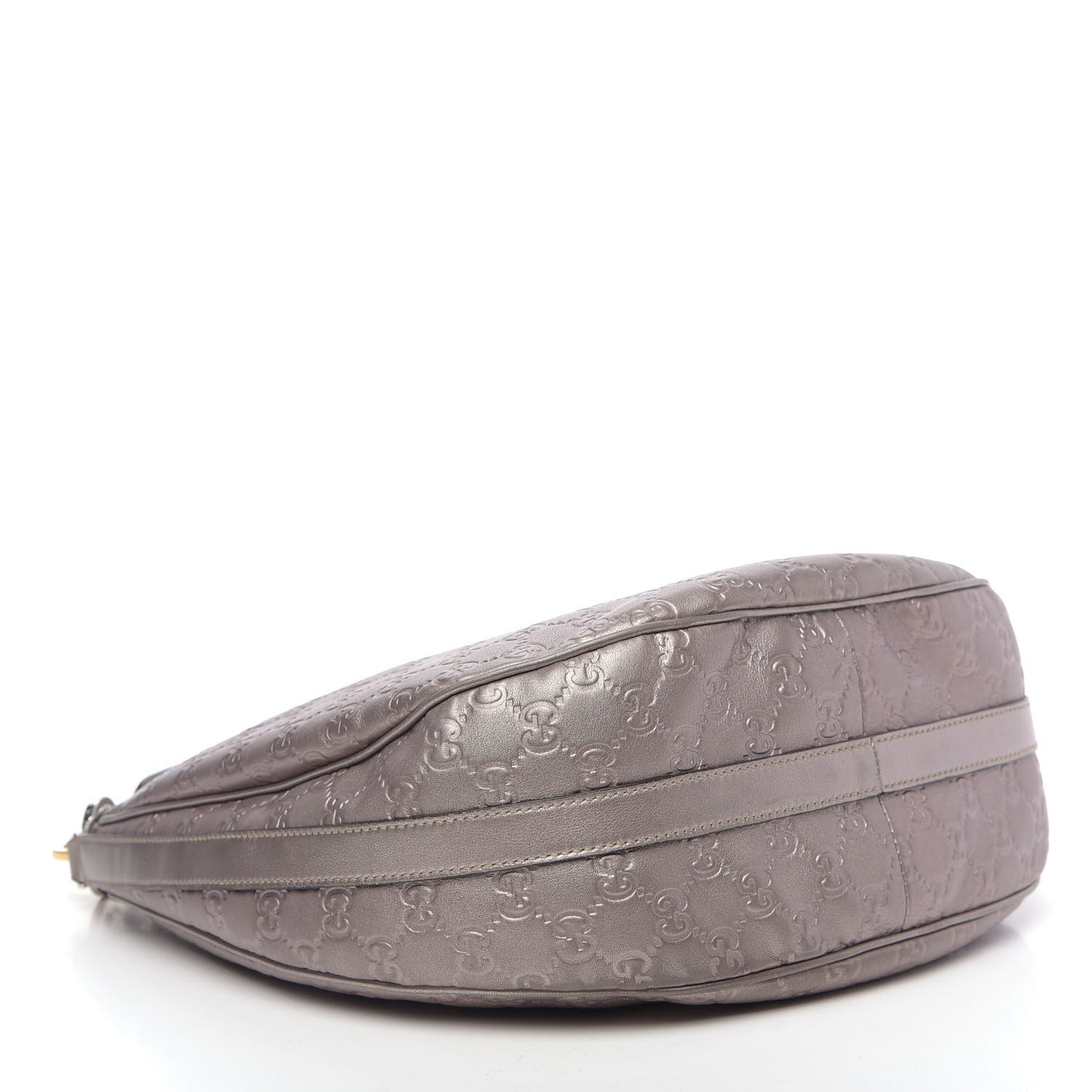 Metallic Guccissima Medium GG Twins Hobo Mauve