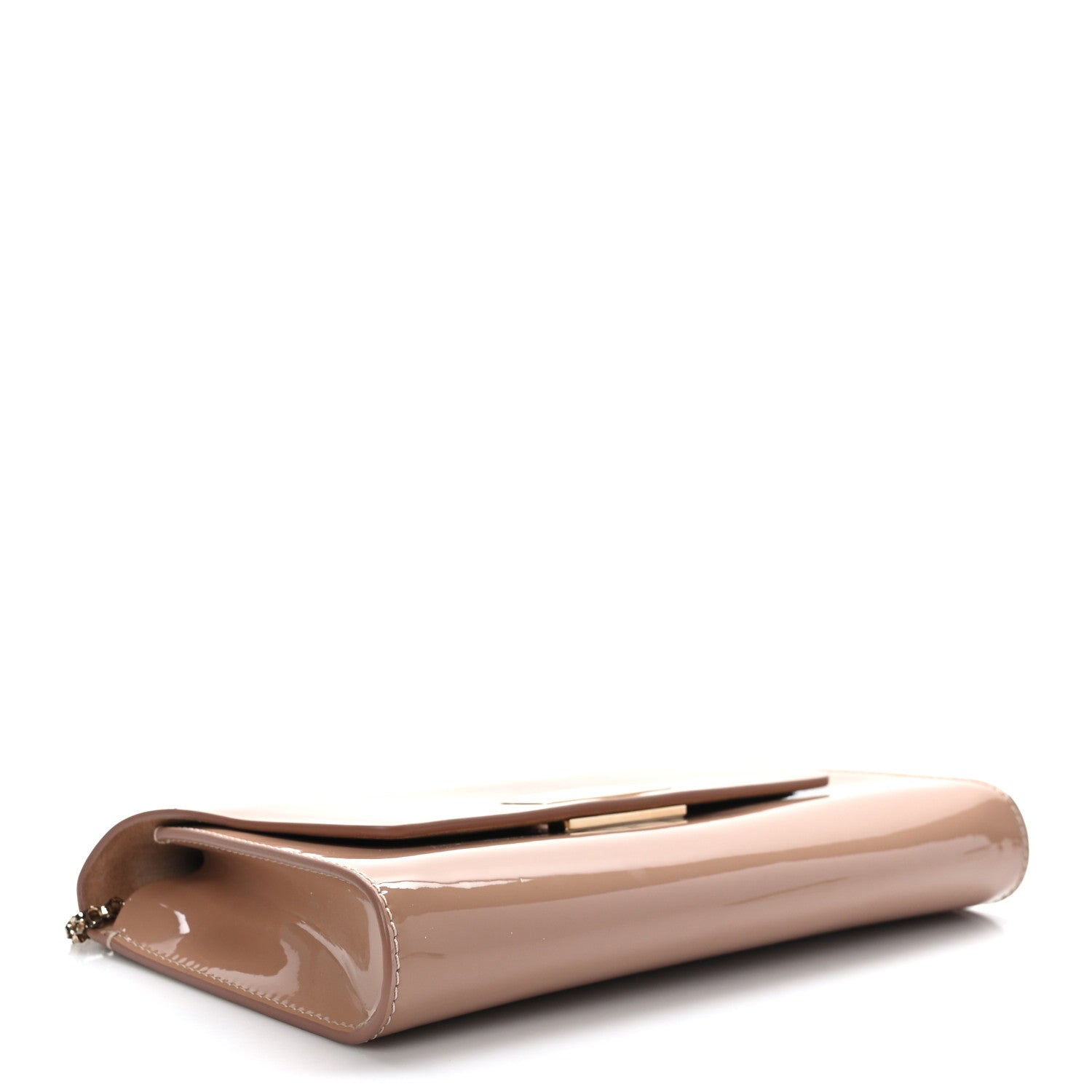 Christian Louboutin Patent Vero Dodat Clutch Nude 4 of 8