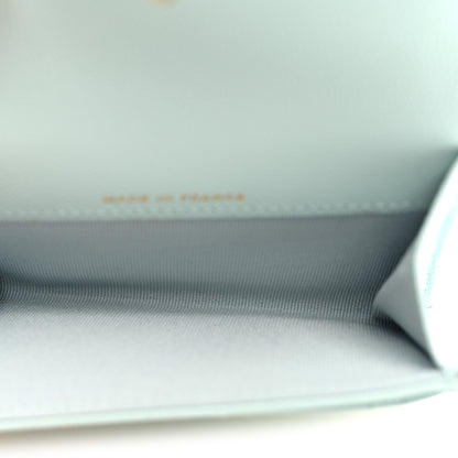 Chanel Caviar Quilted Flap Card Holder Wallet Light Blue 5 of 8