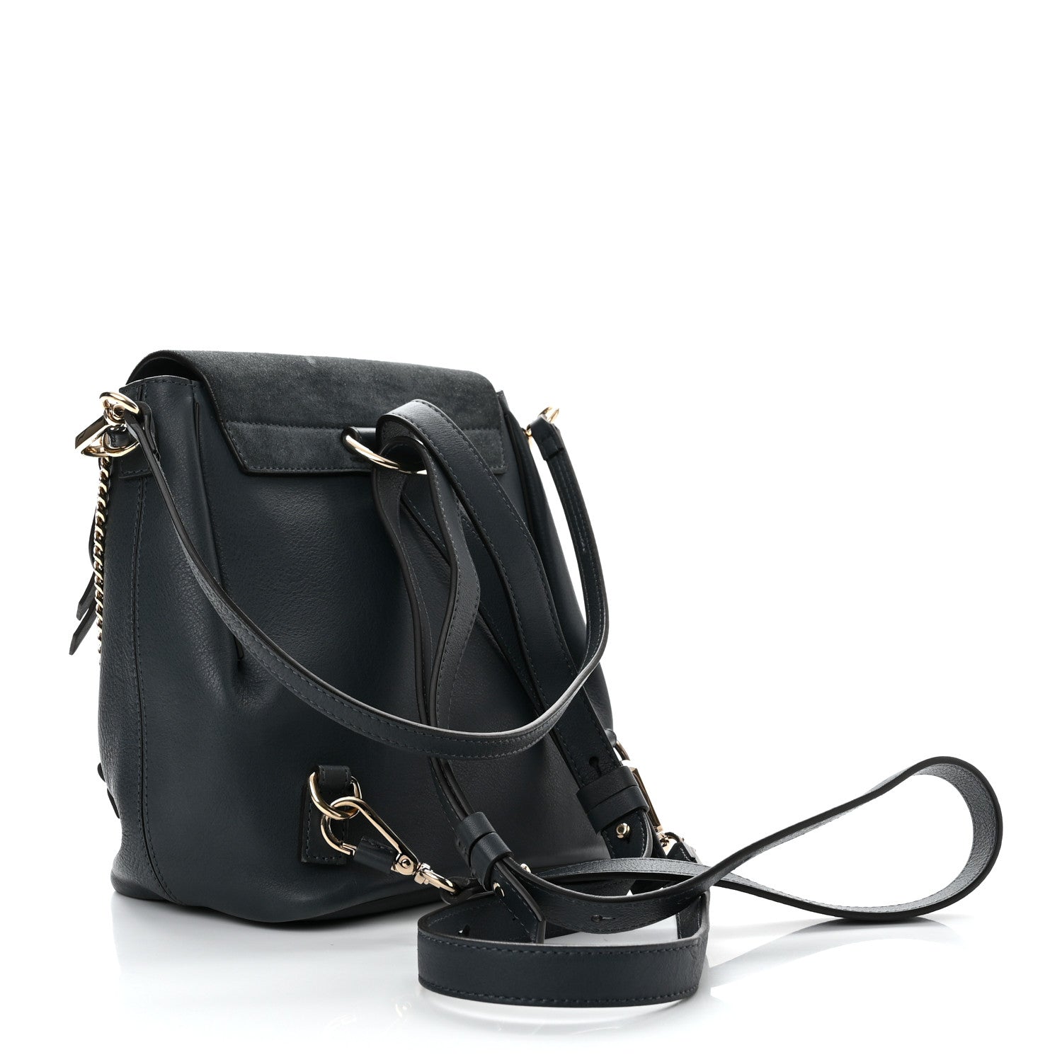 Chloe Suede Calfskin Small Faye Backpack Silver Blue 3 of 10