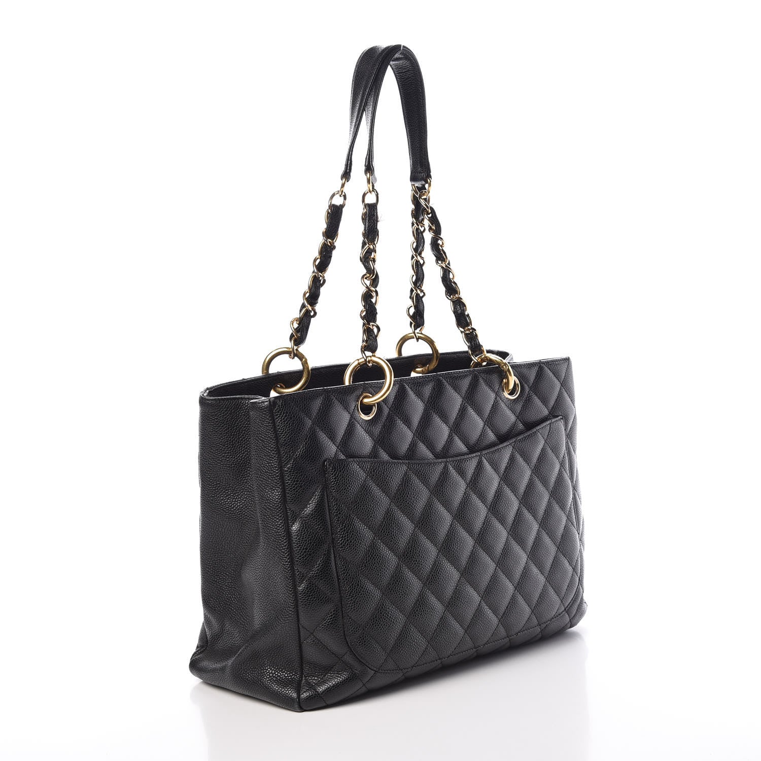 Chanel Caviar Quilted Grand Shopping Tote GST Black 3 of 9