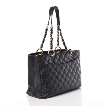 Chanel Caviar Quilted Grand Shopping Tote GST Black 3 of 9