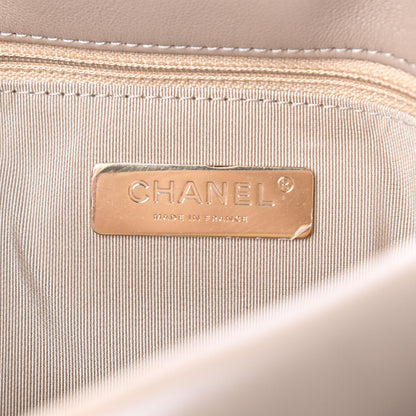 Chanel Quilted Large Chanel 19 Flap Dark Beige 14 of 17