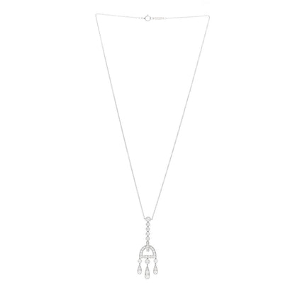Tiffany Platinum Diamond Jazz Buckle Pendant Necklace 3 of 5