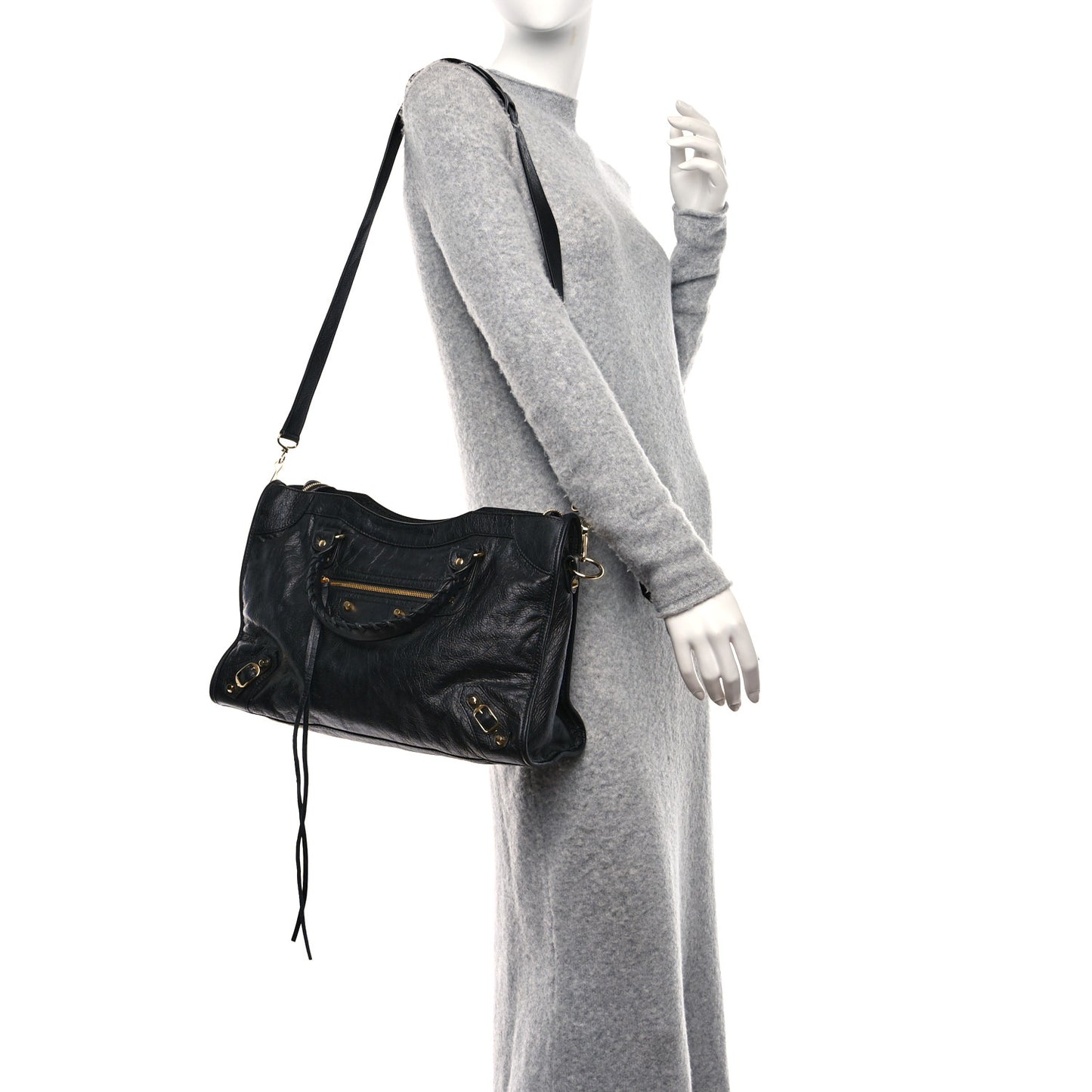 Agneau Classic Gold Hardware City Black