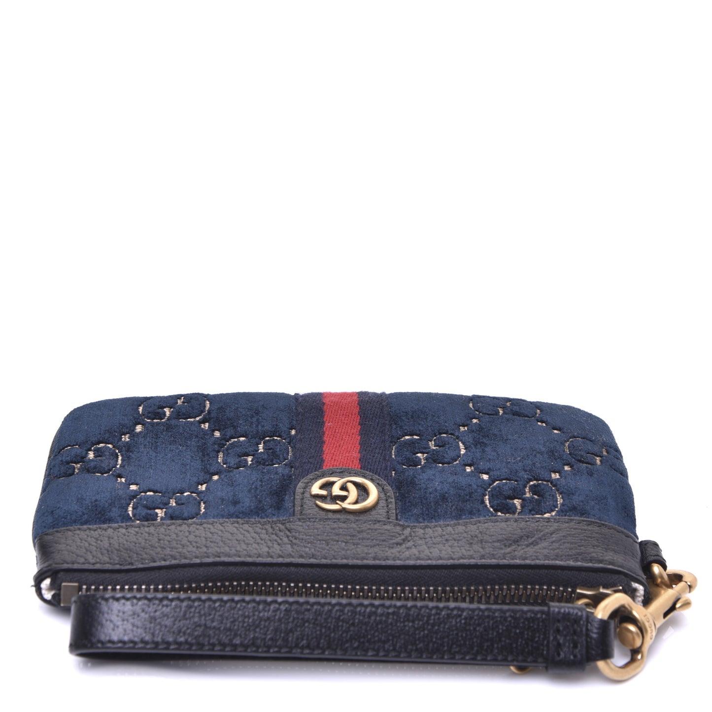 Velvet GG Monogram Textured Calfskin Web Smartphone Case Blue Beige Black