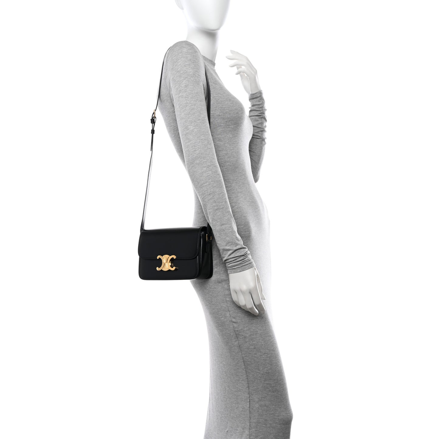Shiny Calfskin Teen Triomphe Black