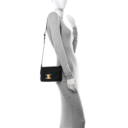 Celine Shiny Calfskin Teen Triomphe Black 2 of 10