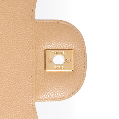 Chanel Caviar Jumbo Double Flap Beige Clair 8 of 9