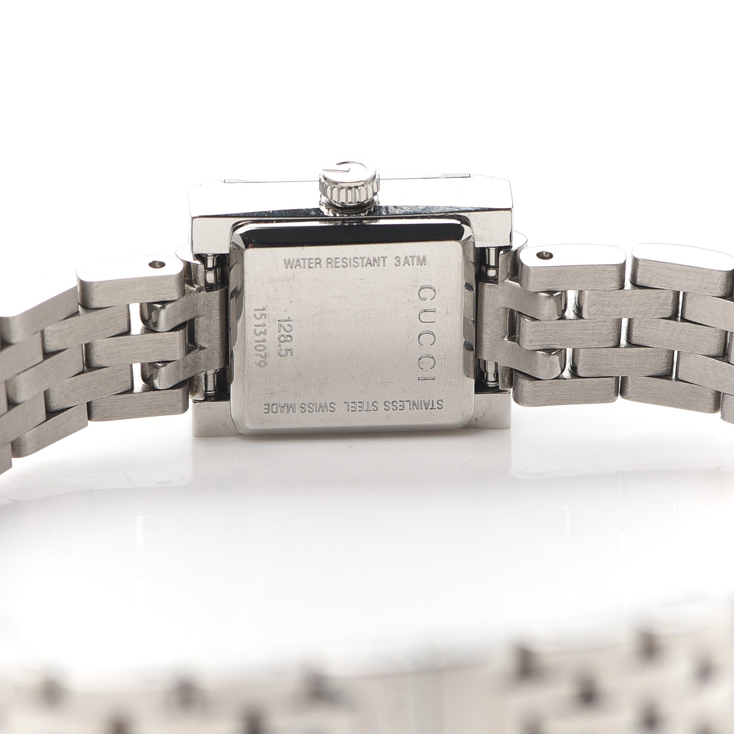 Gucci Stainless Steel Diamond 14mm G- Frame Square Quartz Watch Black 4 of 5