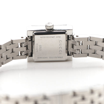 Gucci Stainless Steel Diamond 14mm G- Frame Square Quartz Watch Black 4 of 5