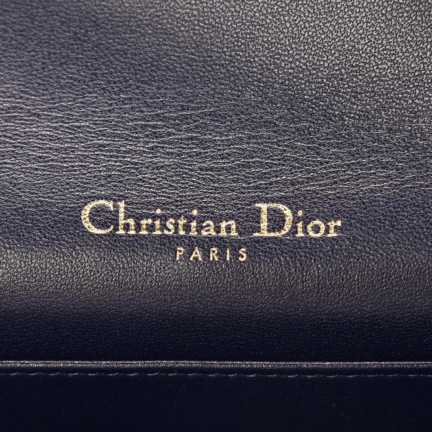 Lambskin Cannage Lady Dior Convertible Clutch Navy Blue