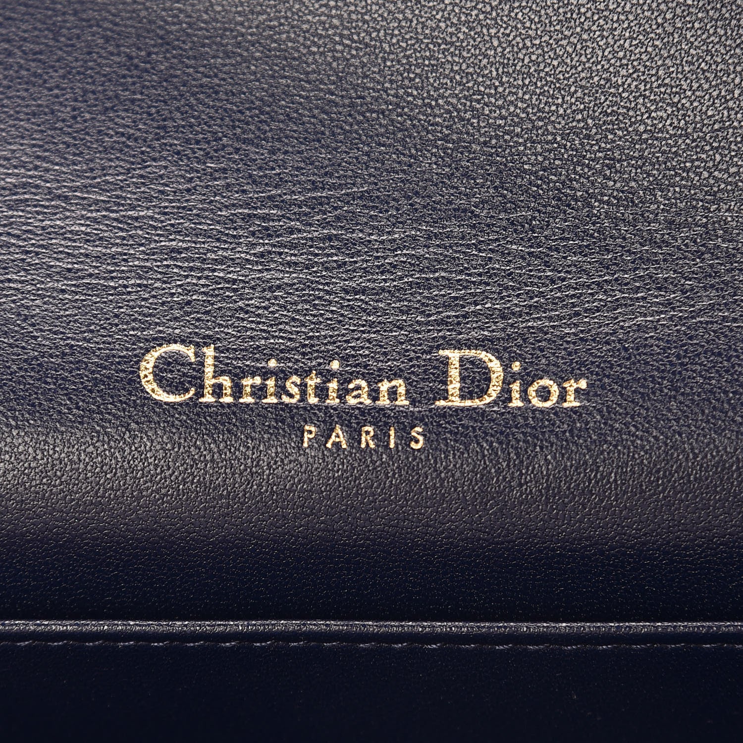 Christian Dior Lambskin Cannage Lady Dior Convertible Clutch Navy Blue 6 of 11