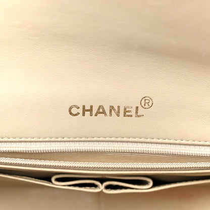 Chanel Lambskin Quilted Medium Single Flap Beige 6 of 12