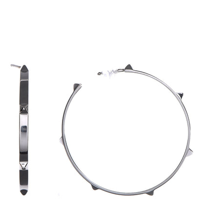 Hermes Sterling Silver Mini Clous Hoop Earrings 1 of 6