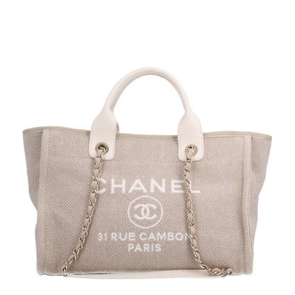 Chanel Mixed Fibers Calfskin Small Deauville Tote Grey 1 of 11