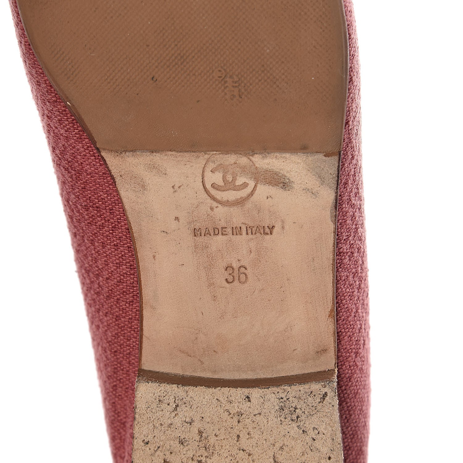 Chanel Fabric Lambskin Cap Toe Ballerina Flats 36 Rouge Borde 7 of 8
