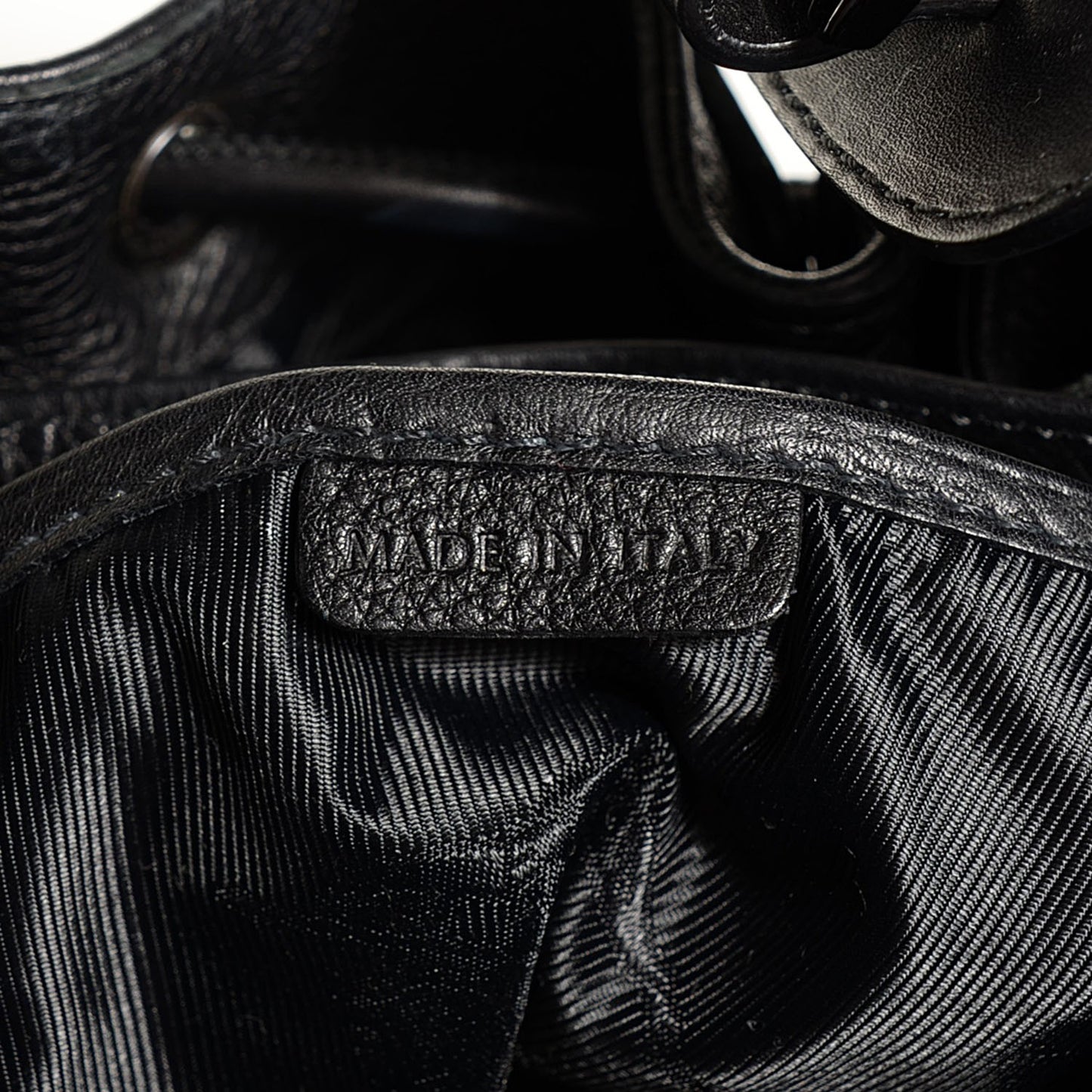 Calfskin Mason Warrior Studded Hobo Black