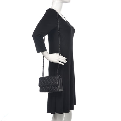 Chanel Crumpled Calfskin Quilted Mini Rectangular Flap So Black 2 of 15