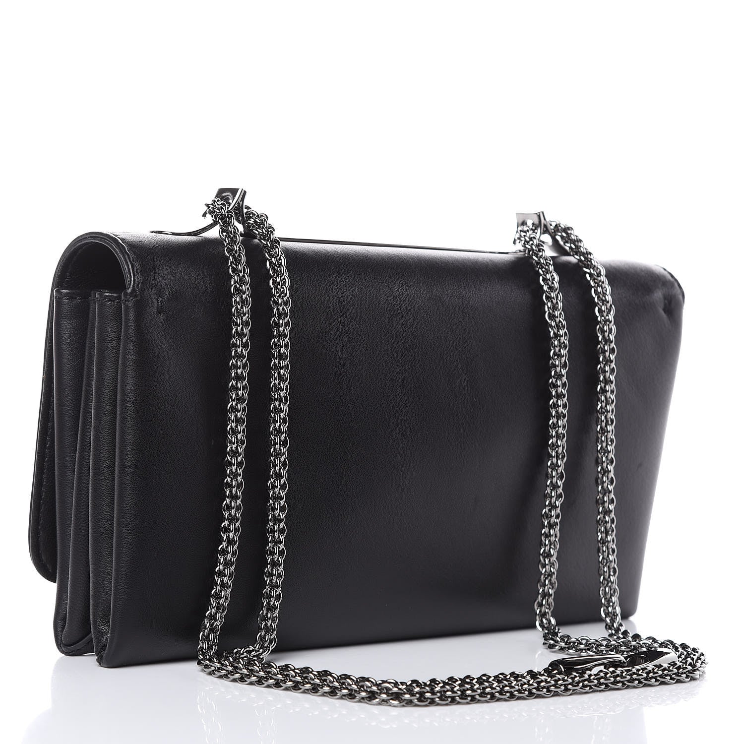 Valentino Garavani Nappa Crystal Encrusted Studs Va Va Voom Shoulder Bag Black 3 of 13