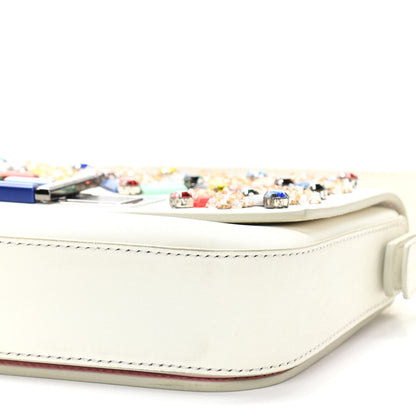 Fendi Vitello Dolce Crystal 3Baguette Shoulder Bag White Multicolor 11 of 11