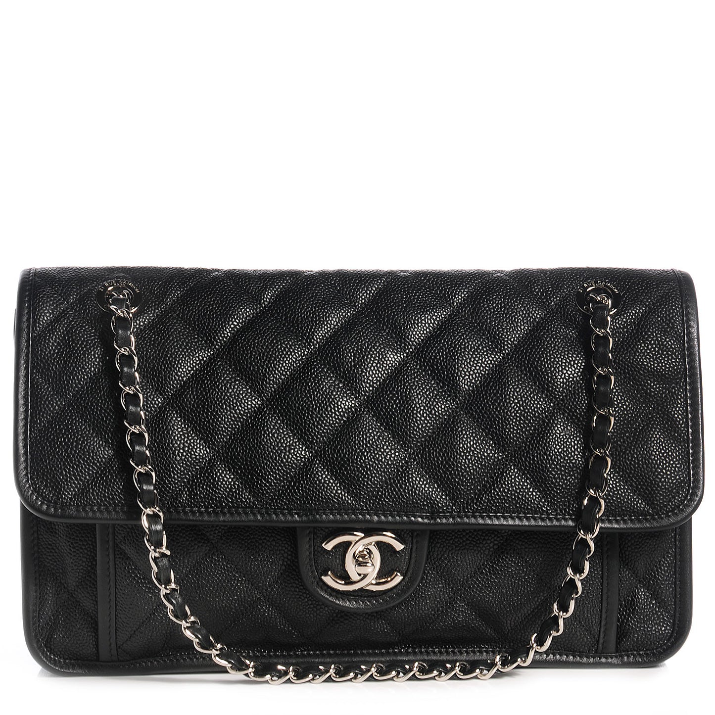 Caviar French Riviera Jumbo Flap Black
