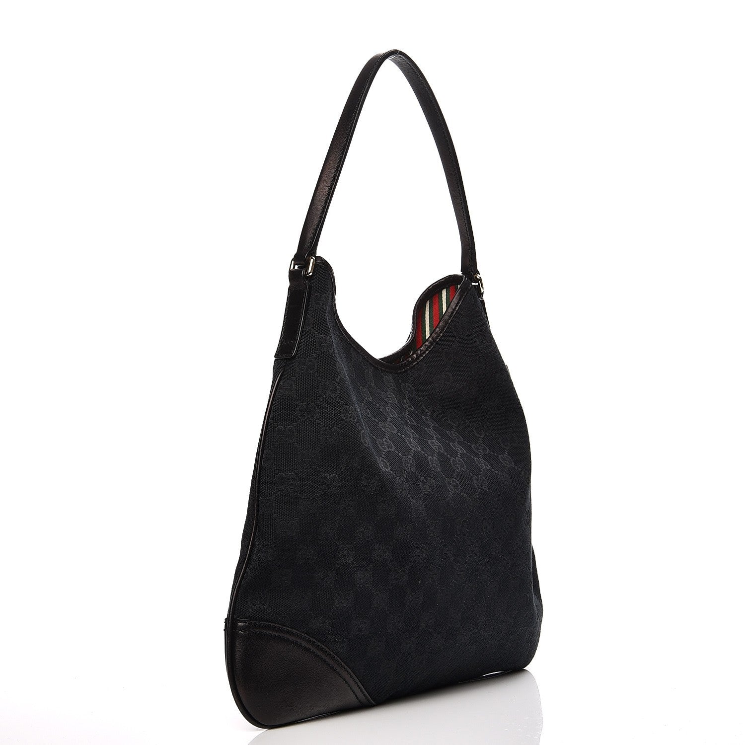 Gucci Monogram Medium New Britt Hobo Black 3 of 9