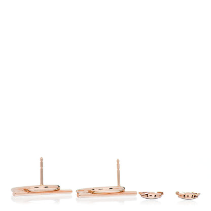 Hermes 18K Rose Gold MM Echappee Earrings 3 of 5