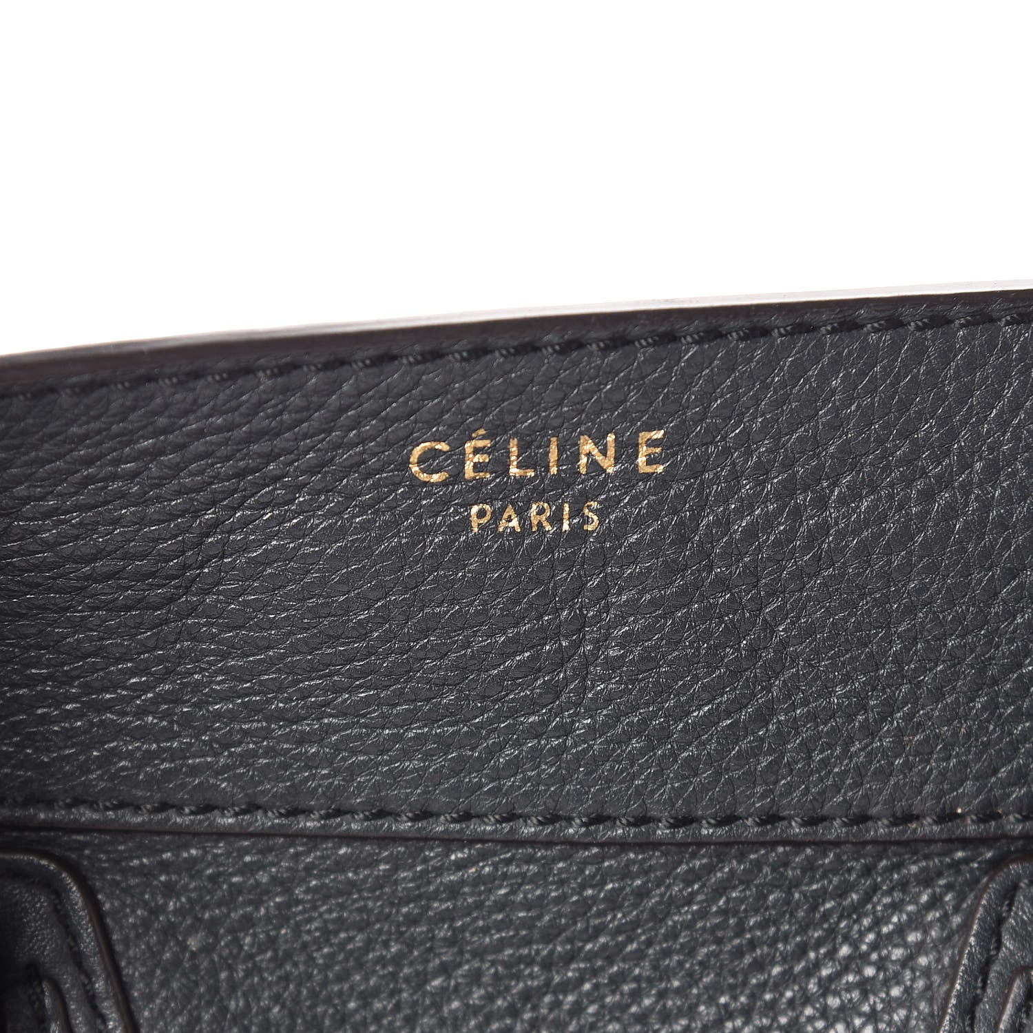 Celine Drummed Calfskin Mini Luggage Anthracite 6 of 18