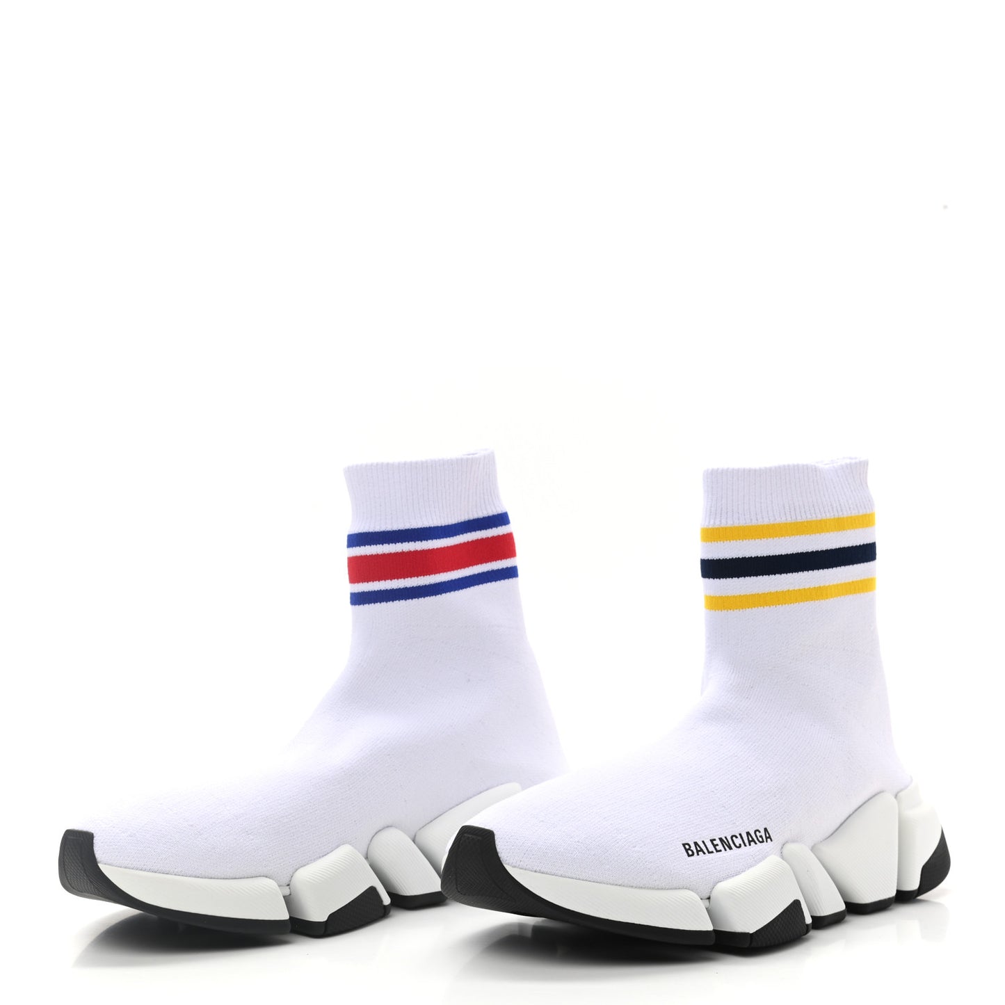 Technical 3D Recycled Knit Striped Womens Speed 2.0 Sneakers 39 White Multicolor