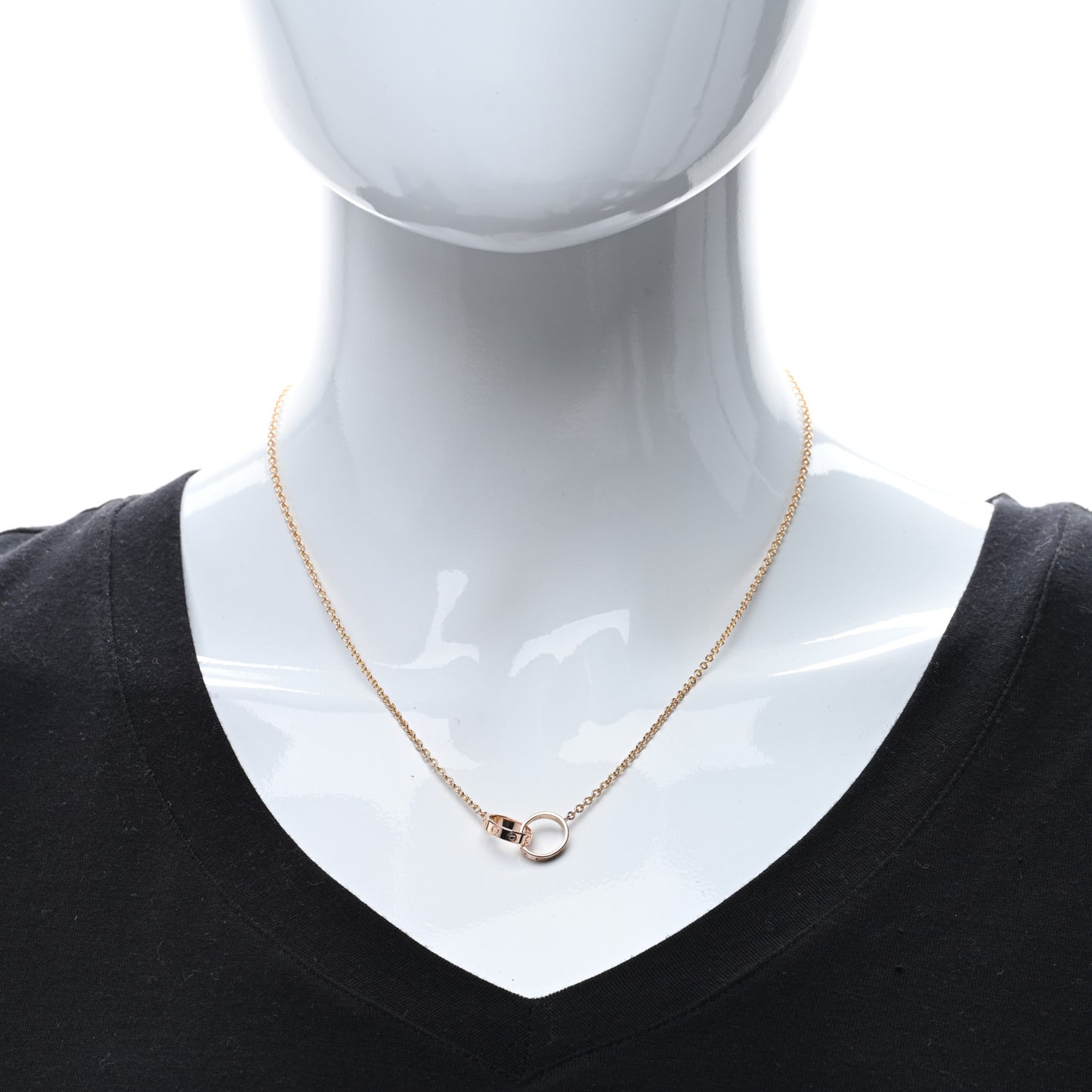 18K Pink Gold Interlocking LOVE Necklace