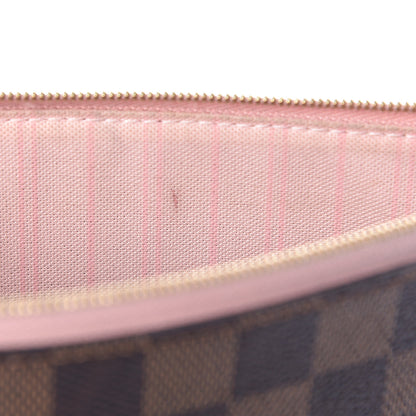 Louis Vuitton Damier Ebene Neverfull MM GM Pochette Rose Ballerine 13 of 13