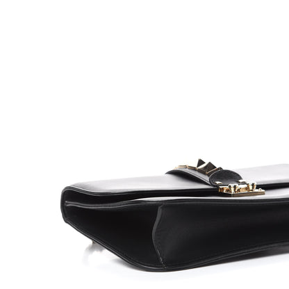 Valentino Garavani Vitello Medium Glam Lock Rockstud Flap Black 6 of 10