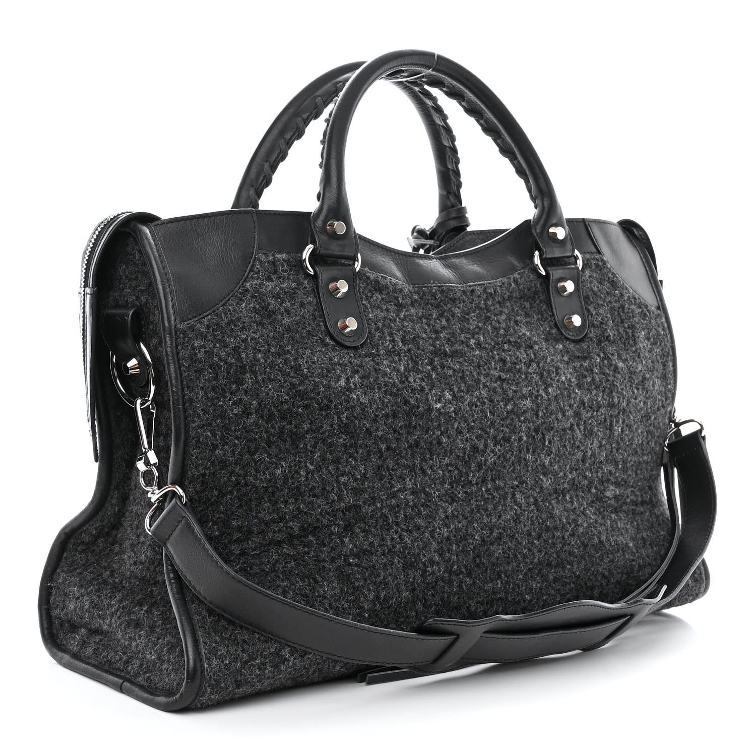 Balenciaga Alpaca Calfskin Classic Silver Hardware City Black 3 of 14