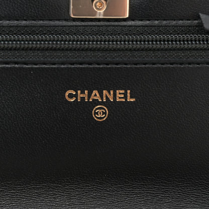 Chanel Lambskin Quilted Trendy CC Wallet On Chain WOC Black 6 of 11