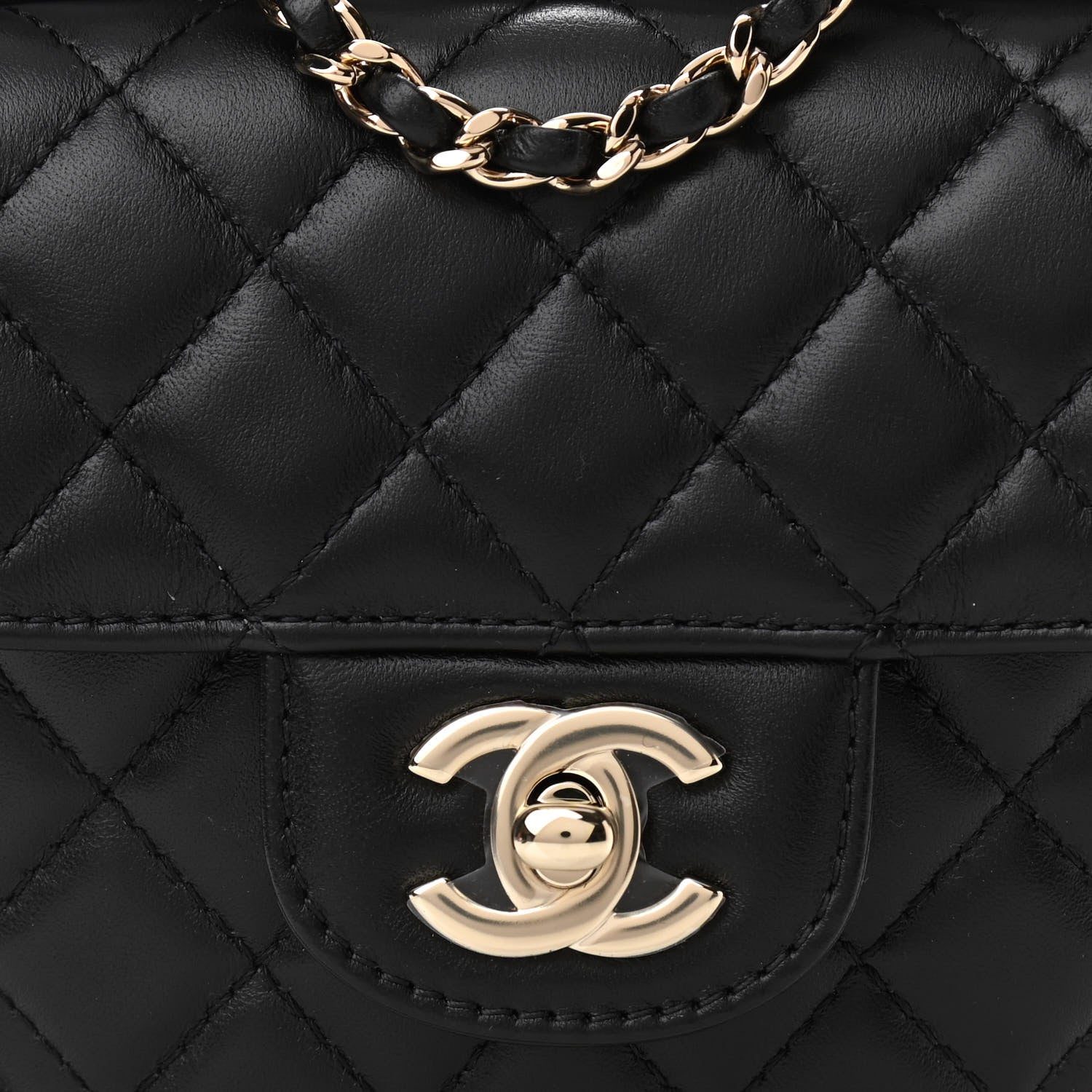 Chanel Lambskin Quilted CC In Love Heart Bag Black 8 of 11