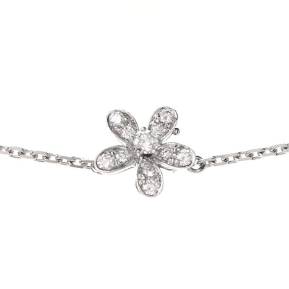 Van Cleef & Arpels 18K White Gold Diamond Socrate 3 Flower Pendant Necklace 5 of 5