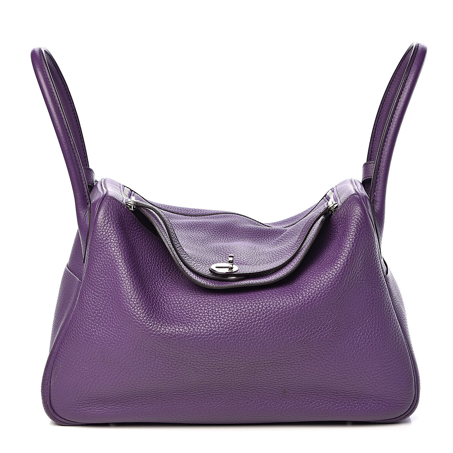 Hermes Taurillon Clemence Eclat Lindy 34 Ultraviolet Bleu Obscur 1 of 11