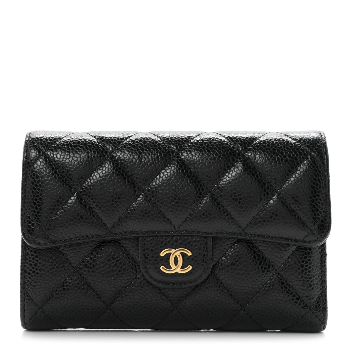 Chanel Caviar Quilted Medium Flap Wallet Black 1 of 9